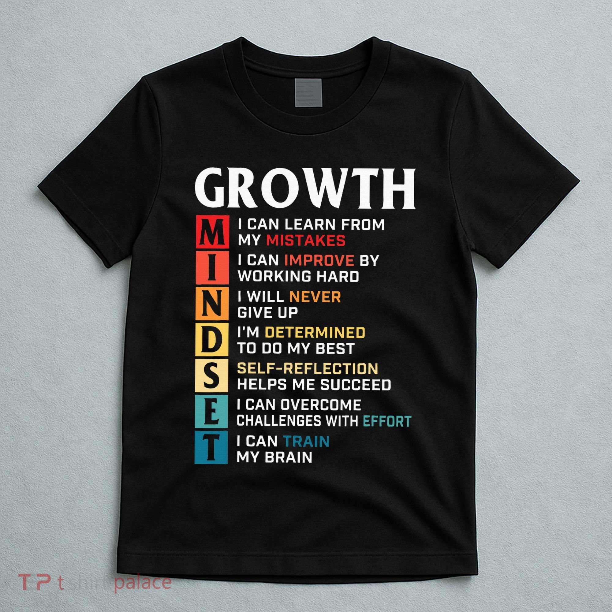 Growth Mindset Definition Motivational Quote Inspiration T-Shirt