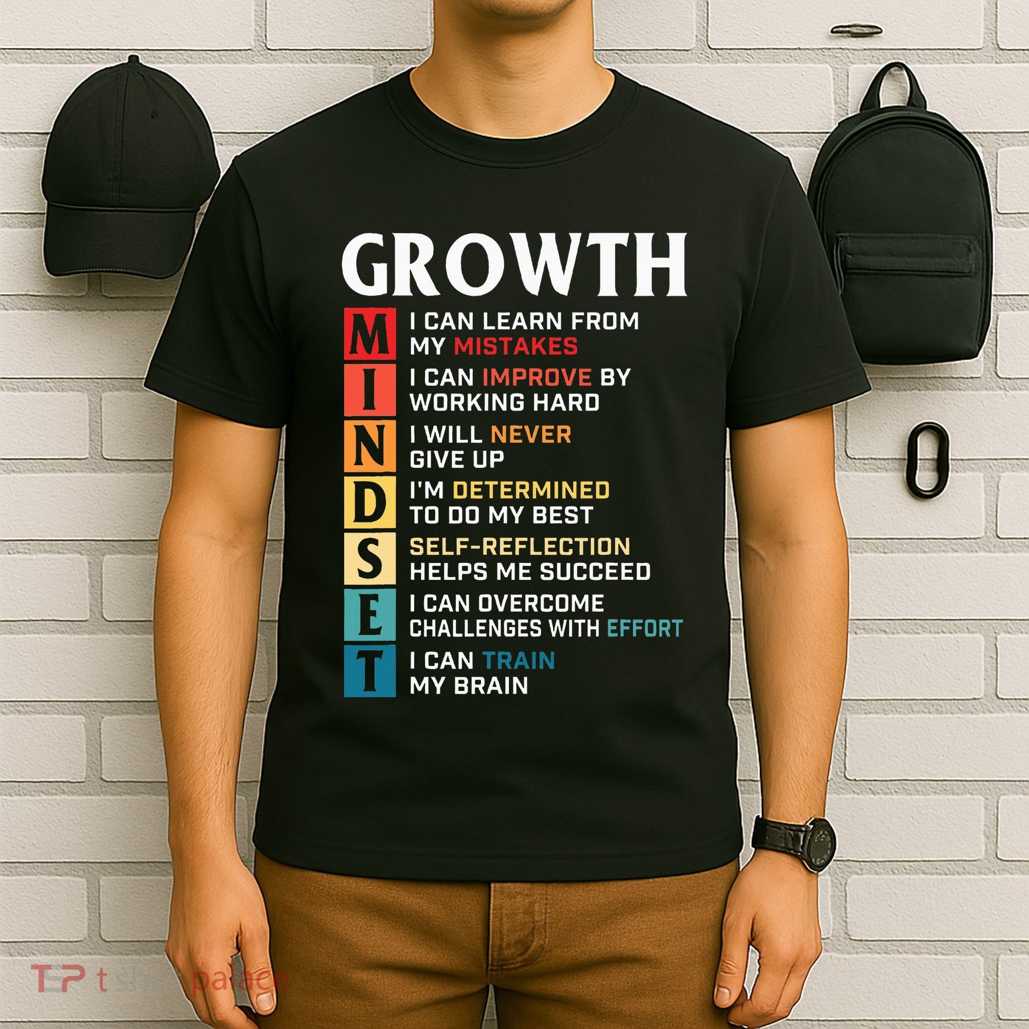 Growth Mindset Definition Motivational Quote Inspiration T-Shirt