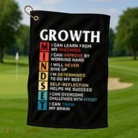 Growth Mindset Definition Motivational Quote Inspiration Golf Towel thumb 1