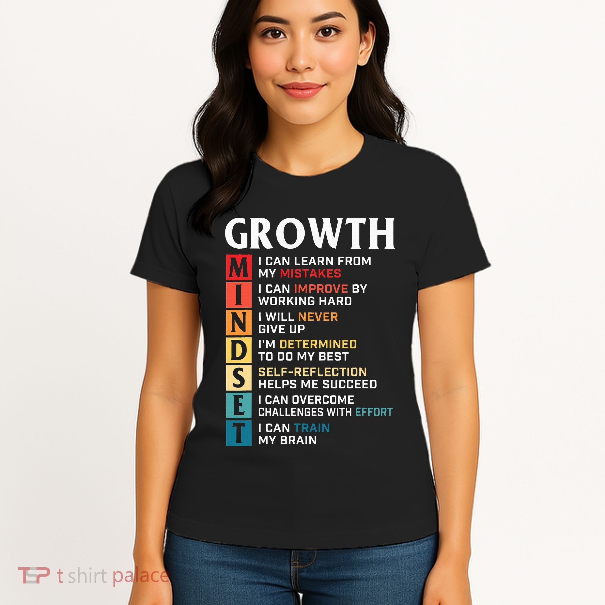 Growth Mindset Definition Motivational Quote Inspiration Women's T-Shirt