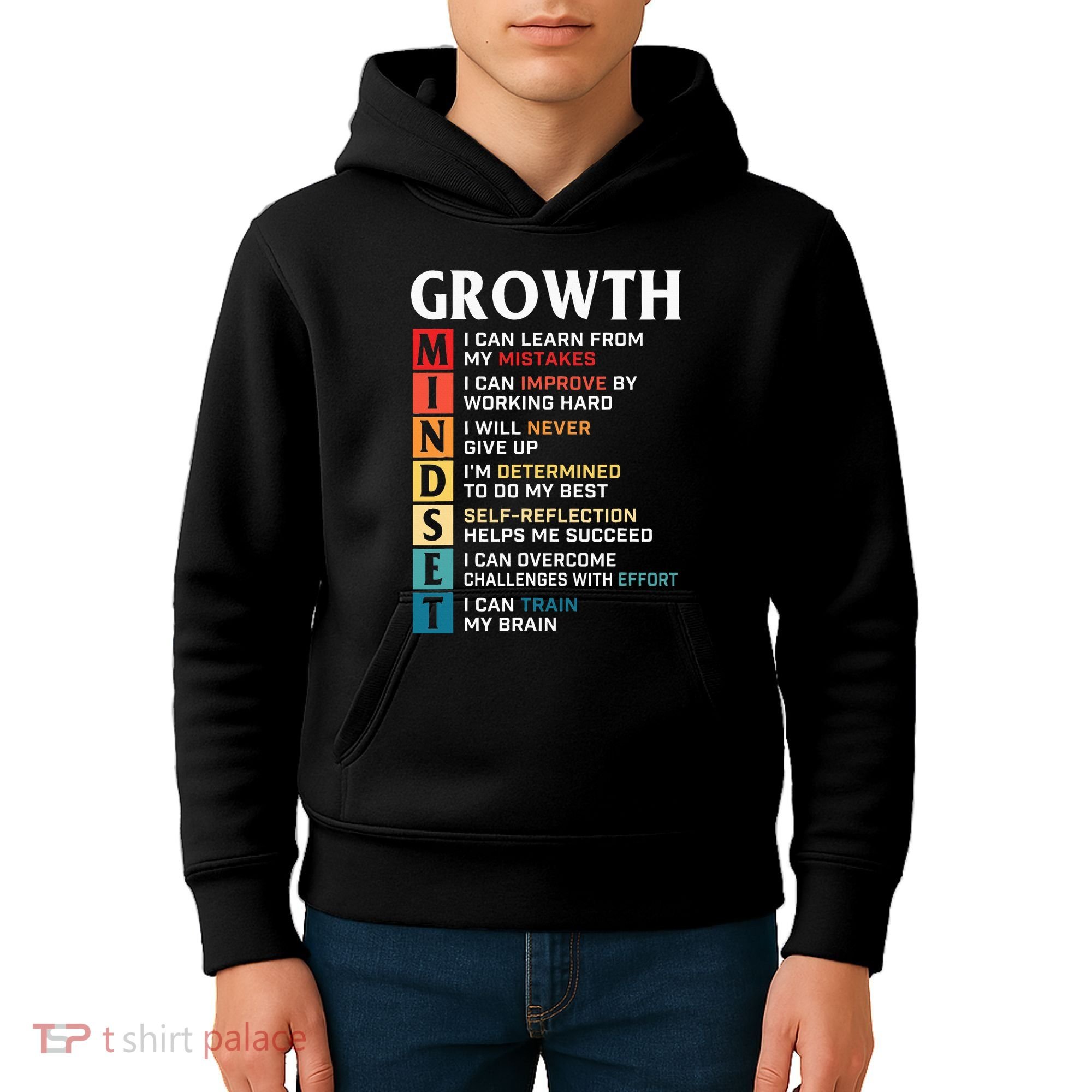 Growth Mindset Definition Motivational Quote Inspiration Kids Hoodie