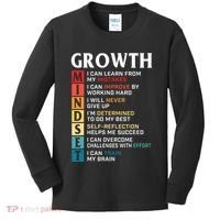 Growth Mindset Definition Motivational Quote Inspiration Kids Long Sleeve Shirt thumb 0