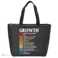 Growth Mindset Definition Motivational Quote Inspiration Tote Bag thumb 0