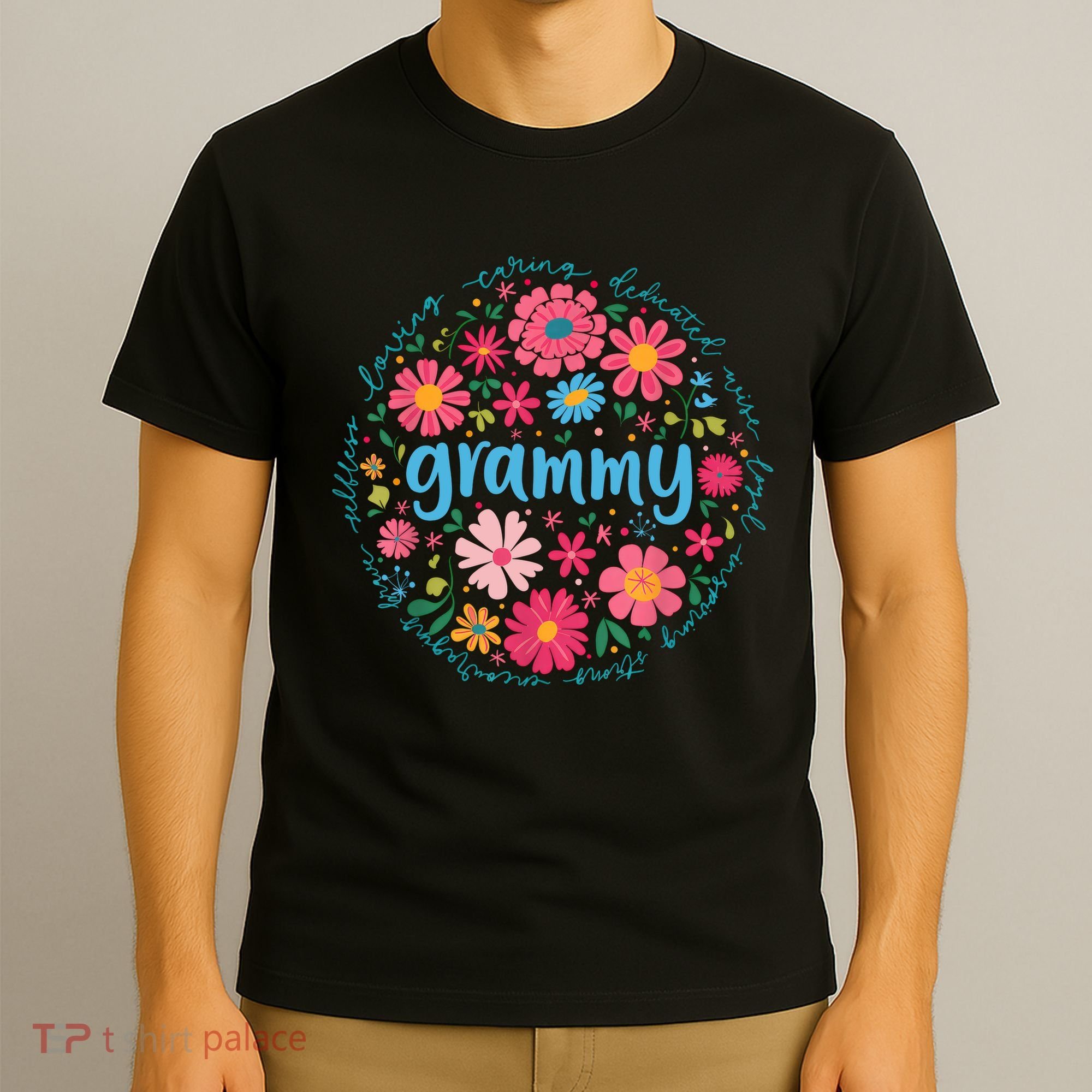 Grammy Mothers Day For Grandma Wildflower Floral Women  T-Shirt