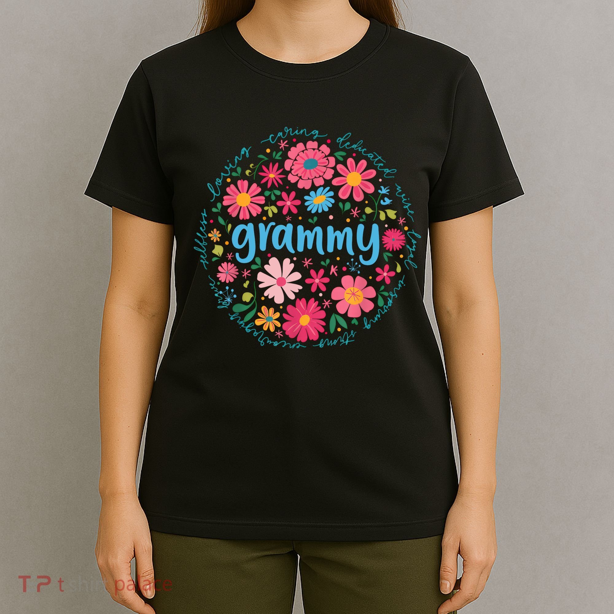Grammy Mothers Day For Grandma Wildflower Floral Women  T-Shirt