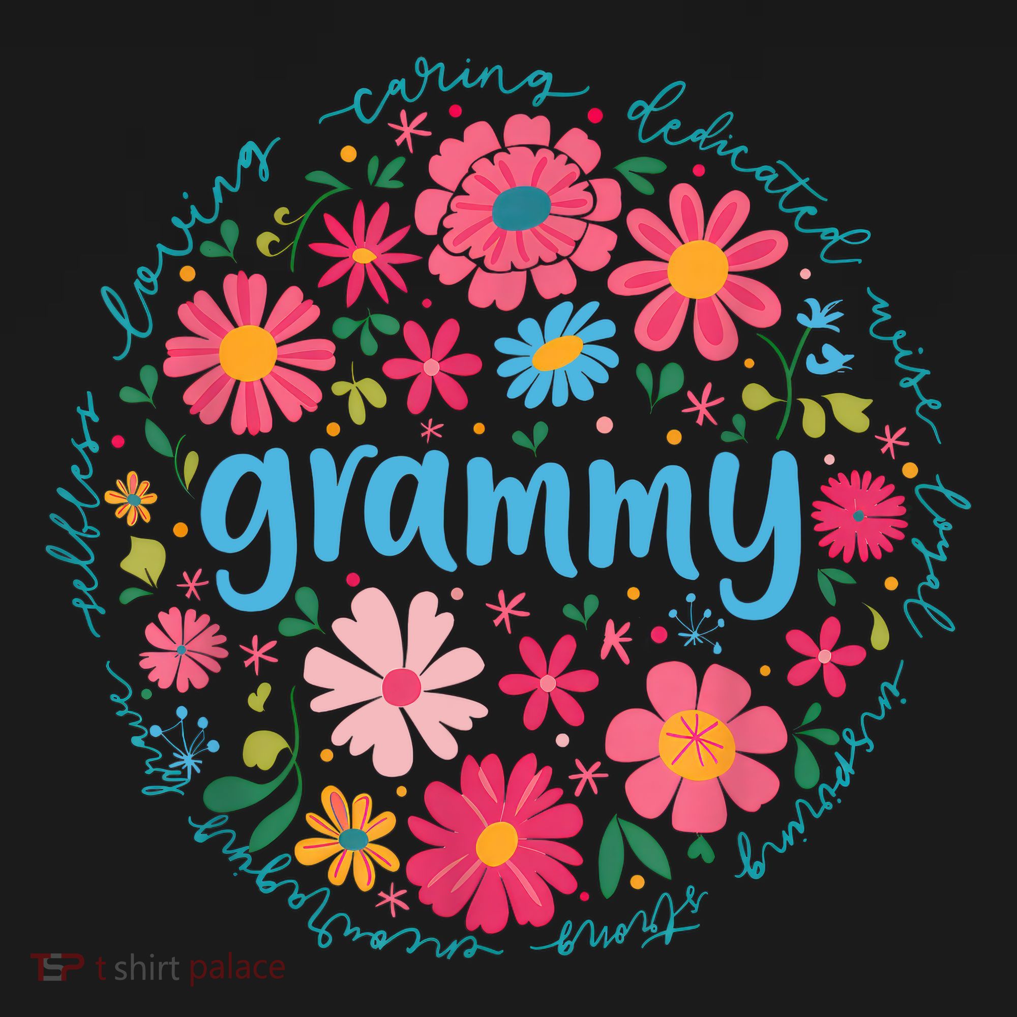 Grammy Mothers Day For Grandma Wildflower Floral Women  T-Shirt