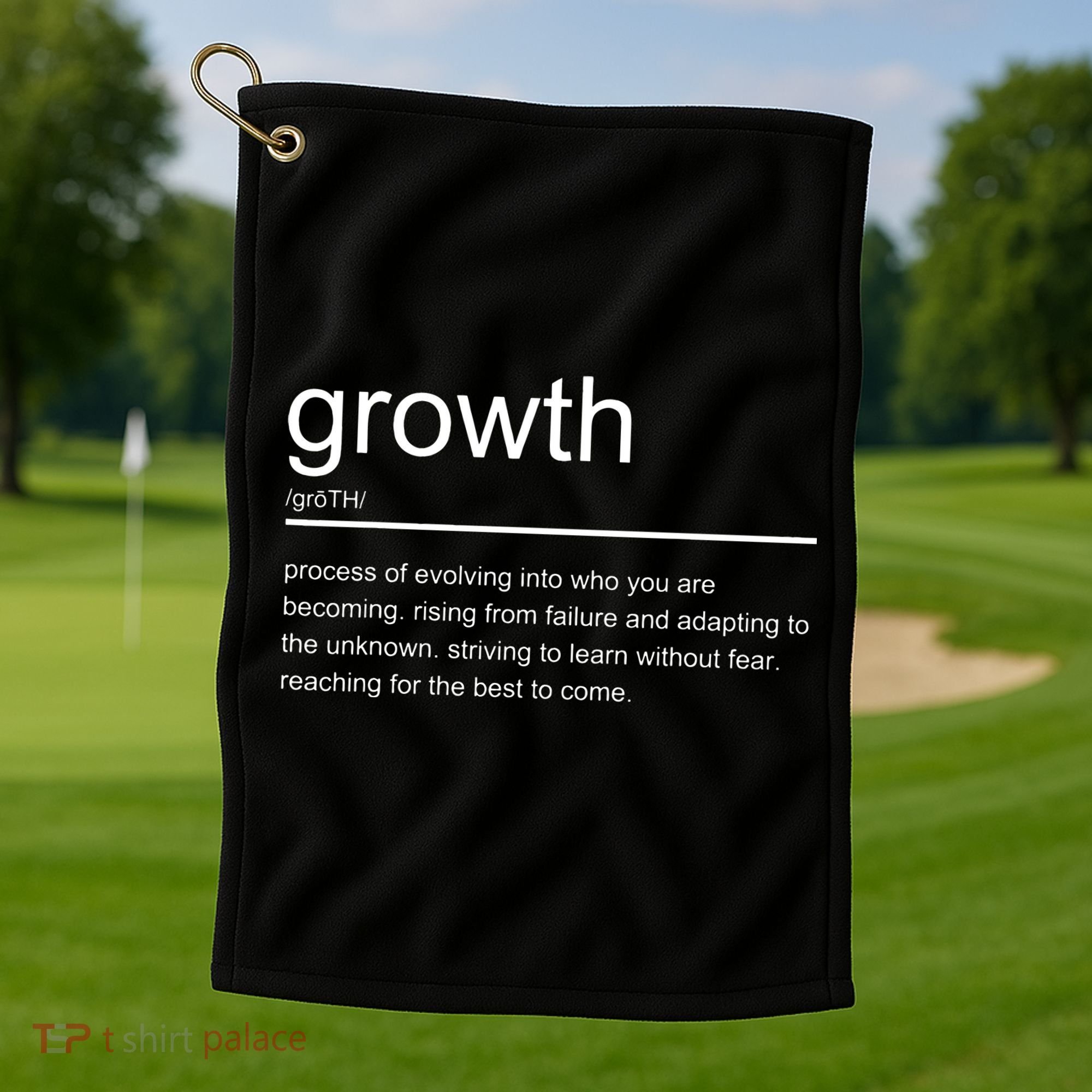 Growth Mindset Definition Quotes Entrepreneur Gifts School Golf Towel