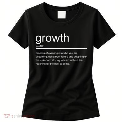 Growth Mindset Definition Quotes Entrepreneur Gifts School Women's T-Shirt