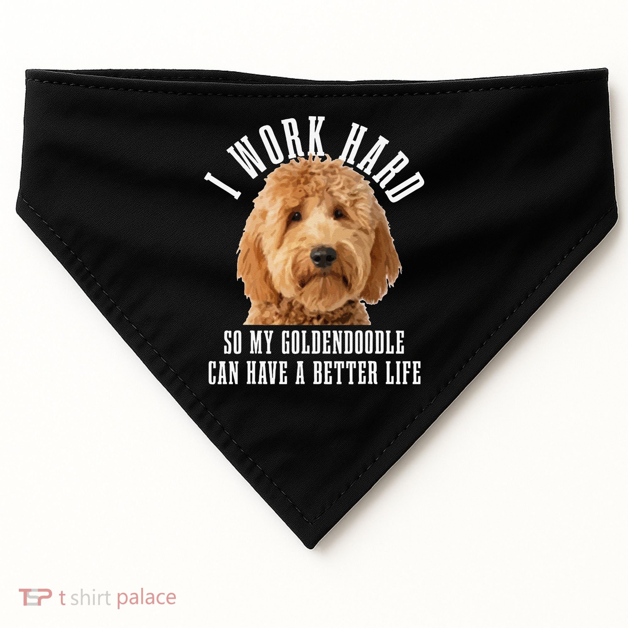 Goldendoodle Mom Doodle Dog Dad Funny Golden Doodle USA-Made Doggie Bandana
