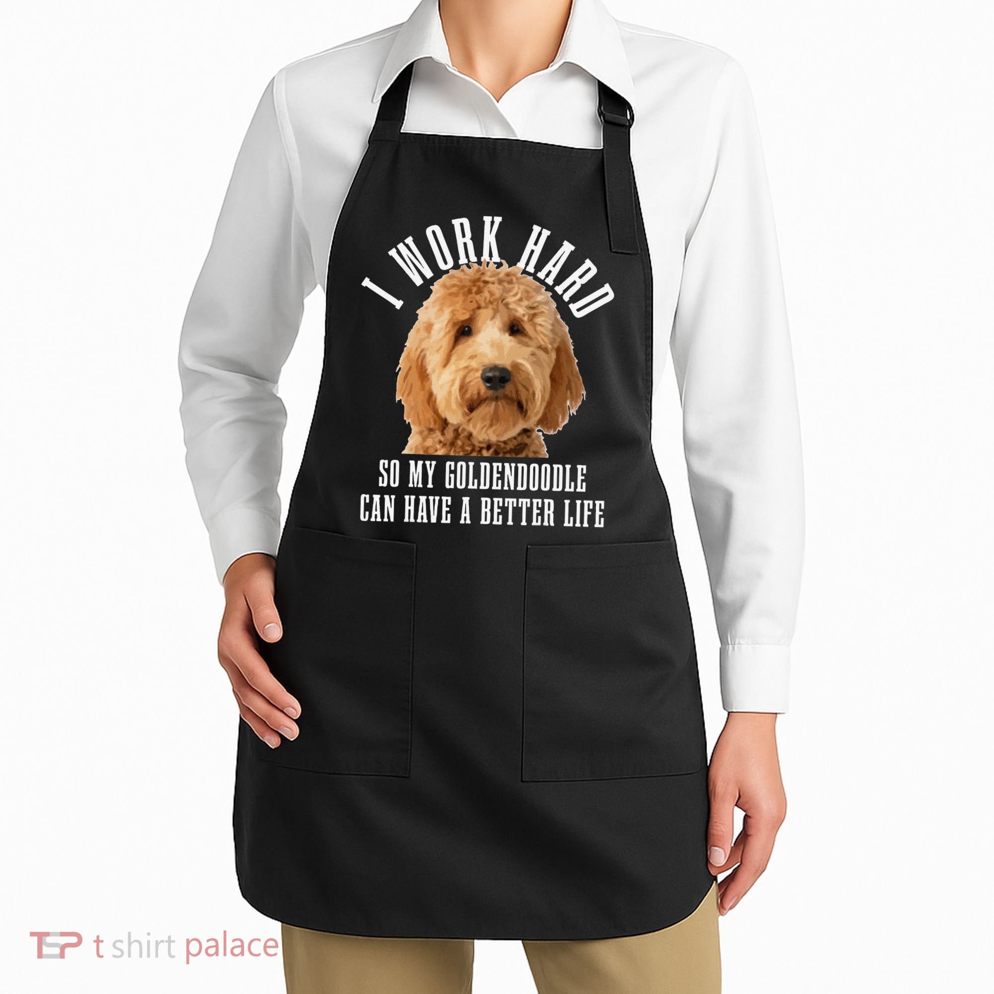 Goldendoodle Mom Doodle Dog Dad Funny Golden Doodle Apron