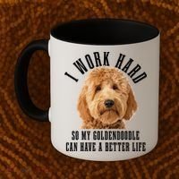 Goldendoodle Mom Doodle Dog Dad Funny Golden Doodle Coffee Mug thumb 2