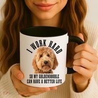 Goldendoodle Mom Doodle Dog Dad Funny Golden Doodle Coffee Mug thumb 3
