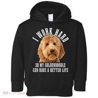 Goldendoodle Mom Doodle Dog Dad Funny Golden Doodle Toddler Hoodie thumb 0