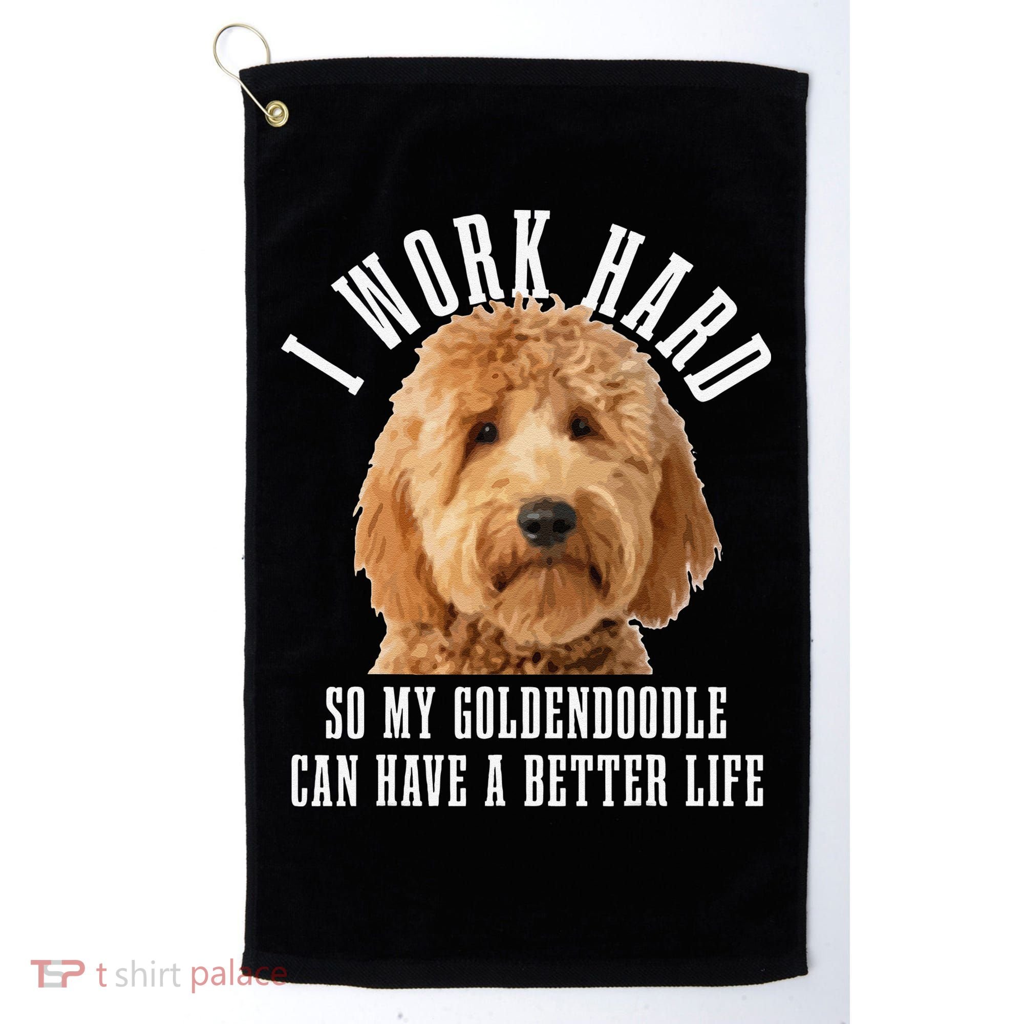 Goldendoodle Mom Doodle Dog Dad Funny Golden Doodle Golf Towel