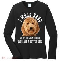 Goldendoodle Mom Doodle Dog Dad Funny Golden Doodle Women's Long Sleeve Shirt thumb 0