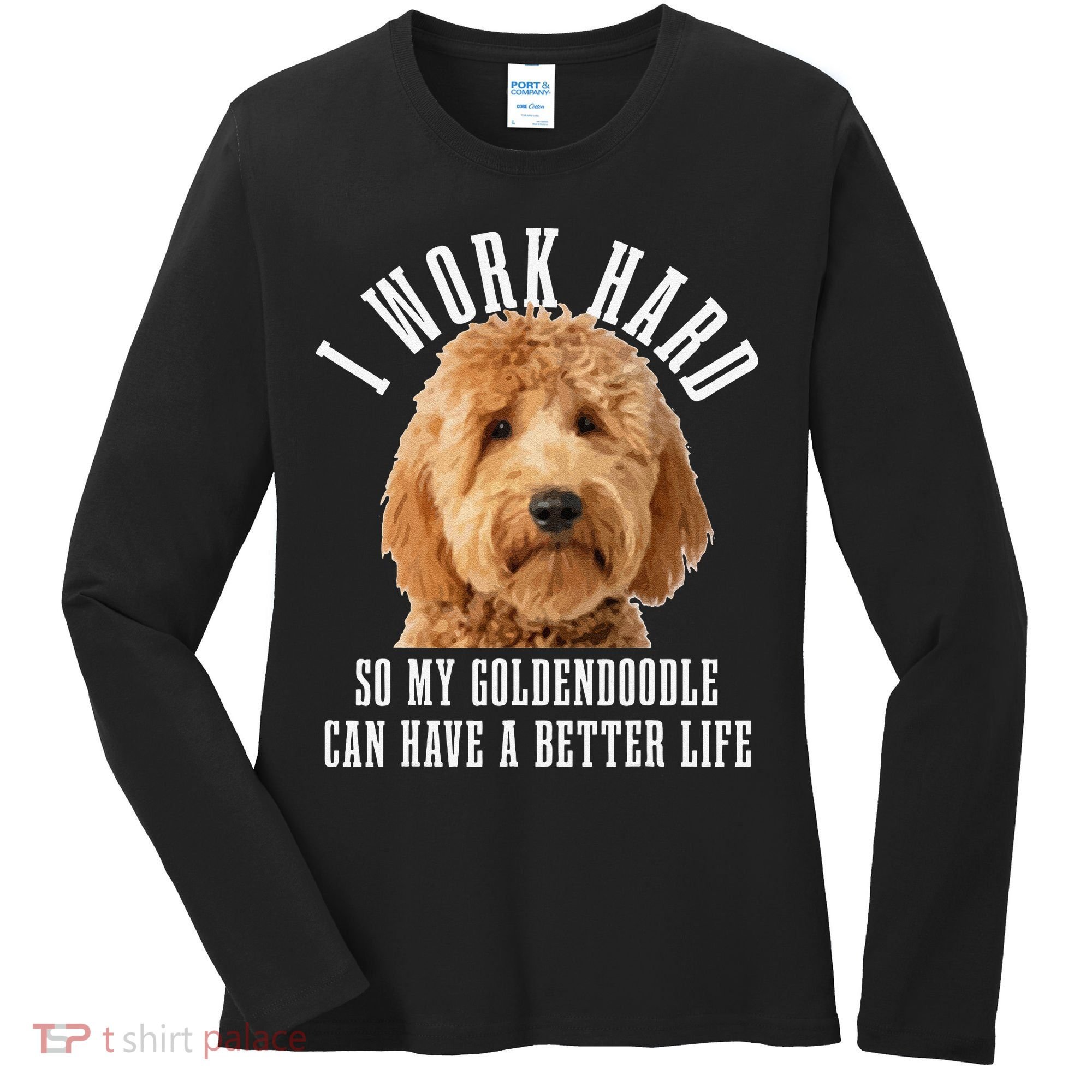 Goldendoodle Mom Doodle Dog Dad Funny Golden Doodle Women's Long Sleeve Shirt