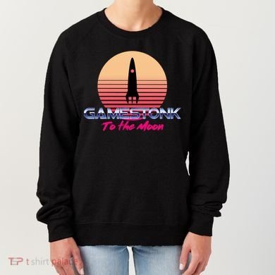 $GME Ticker Rocket Moon Gamestonk GME Gamestick Women's Sweatshirt