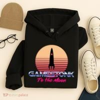 $GME Ticker Rocket Moon Gamestonk GME Gamestick Hoodie thumb 4