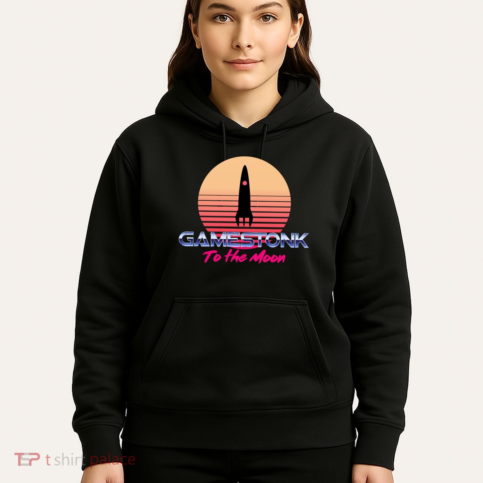 $GME Ticker Rocket Moon Gamestonk GME Gamestick Hoodie