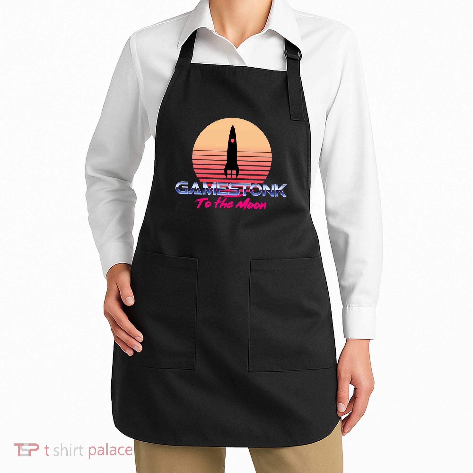 $GME Ticker Rocket Moon Gamestonk GME Gamestick Apron