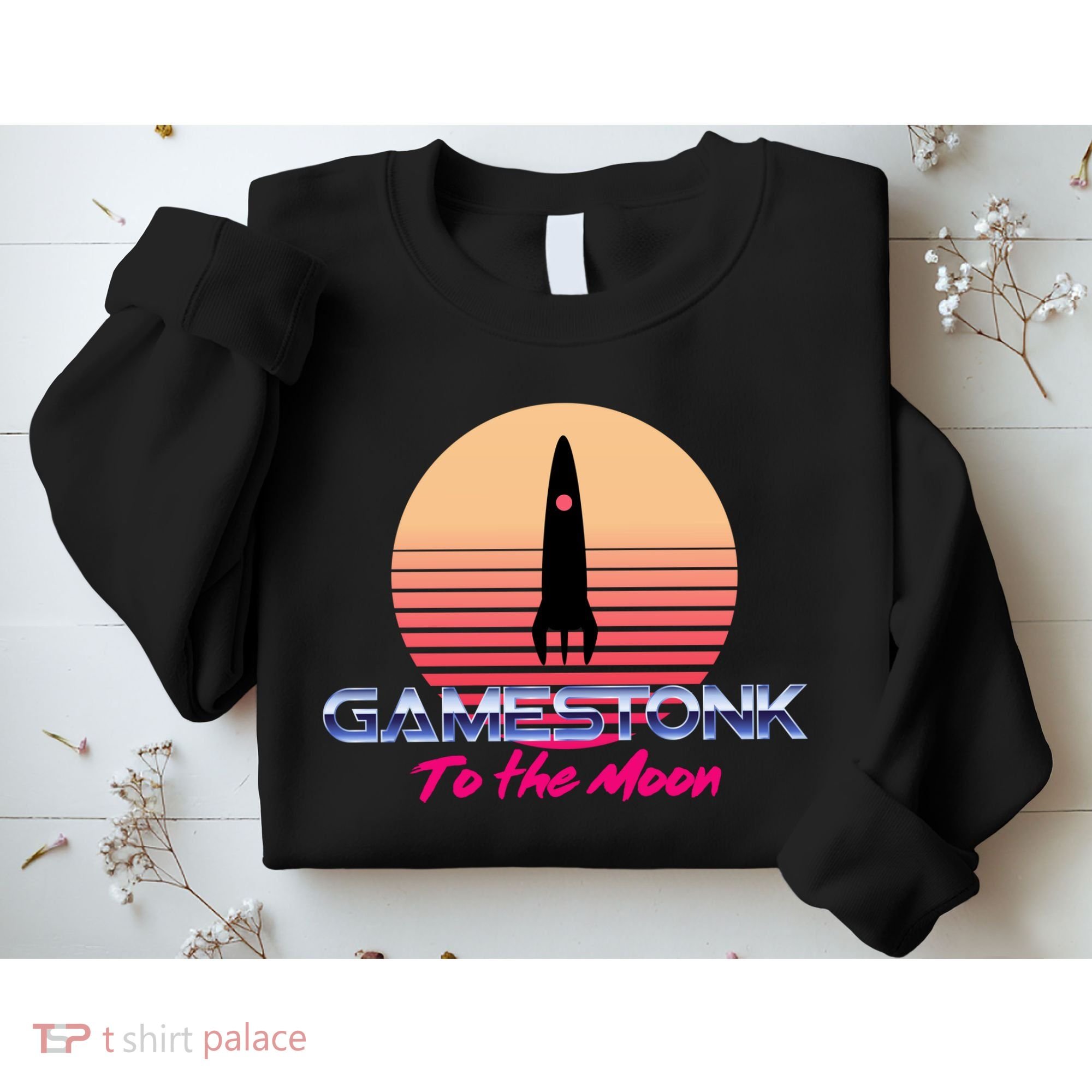 $GME Ticker Rocket Moon Gamestonk GME Gamestick Sweatshirt