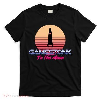 $GME Ticker Rocket Moon Gamestonk GME Gamestick T-Shirt