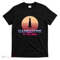 $GME Ticker Rocket Moon Gamestonk GME Gamestick T-Shirt thumb 0
