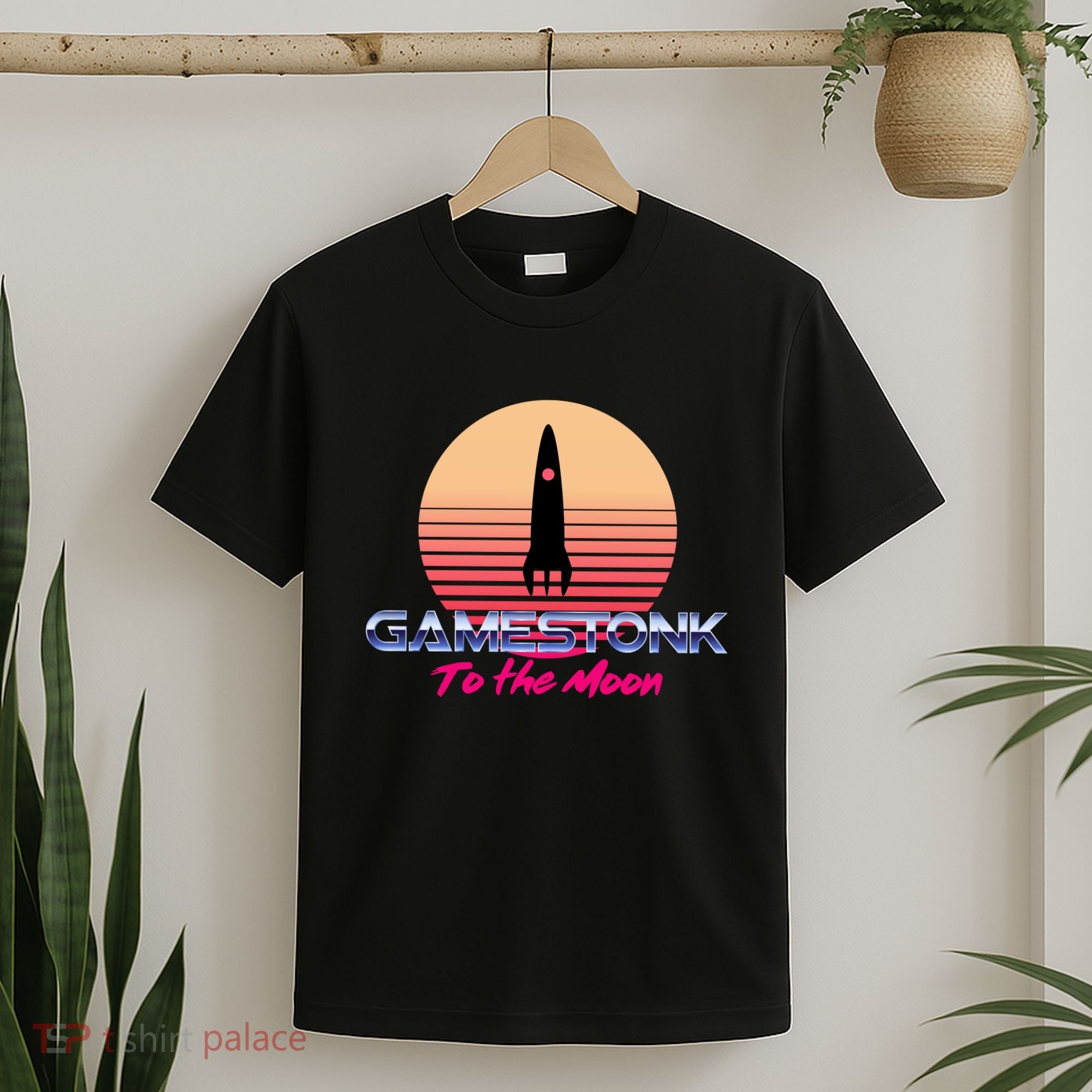 $GME Ticker Rocket Moon Gamestonk GME Gamestick T-Shirt
