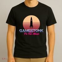 $GME Ticker Rocket Moon Gamestonk GME Gamestick T-Shirt thumb 3