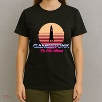 $GME Ticker Rocket Moon Gamestonk GME Gamestick T-Shirt thumb 4