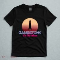 $GME Ticker Rocket Moon Gamestonk GME Gamestick T-Shirt thumb 5
