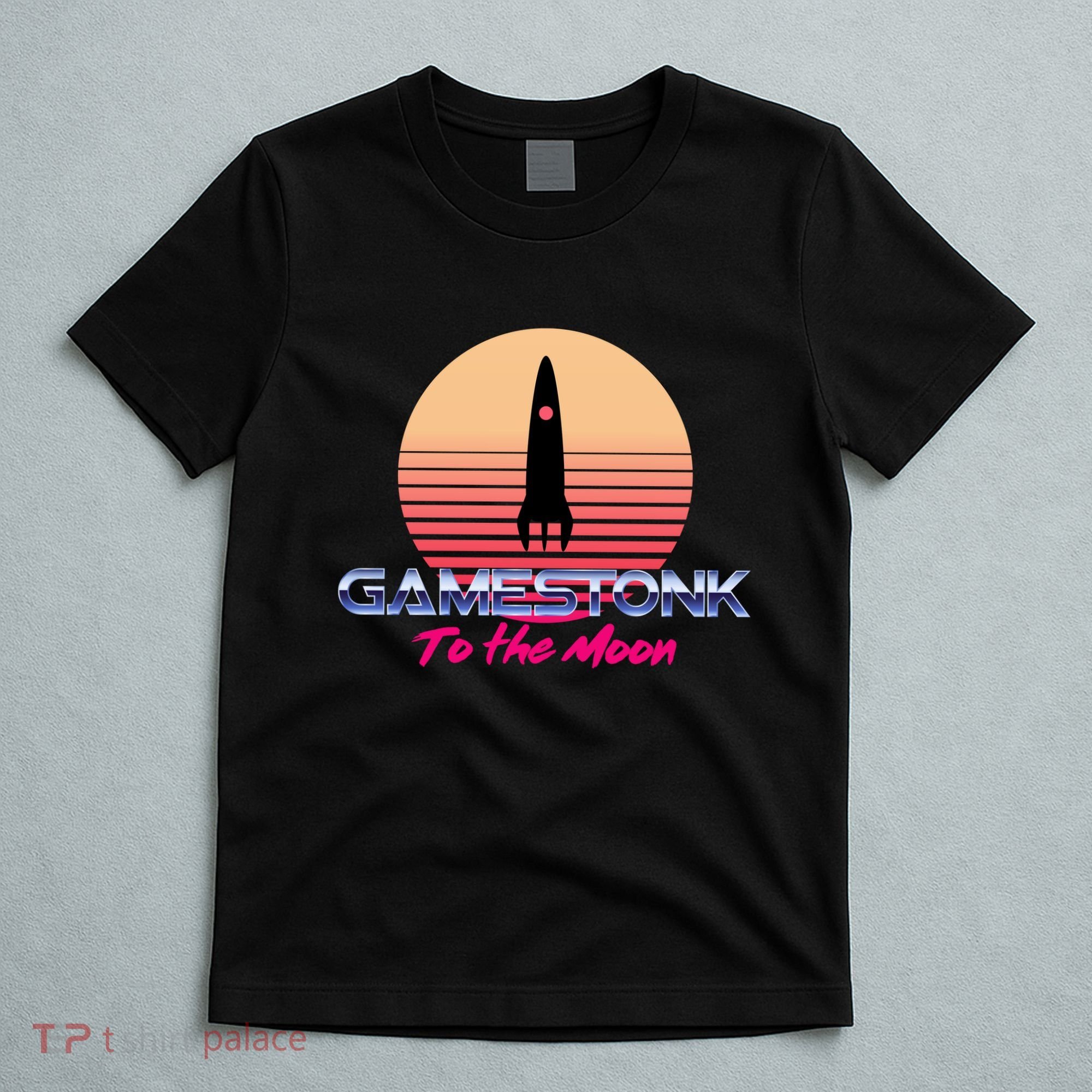 $GME Ticker Rocket Moon Gamestonk GME Gamestick T-Shirt