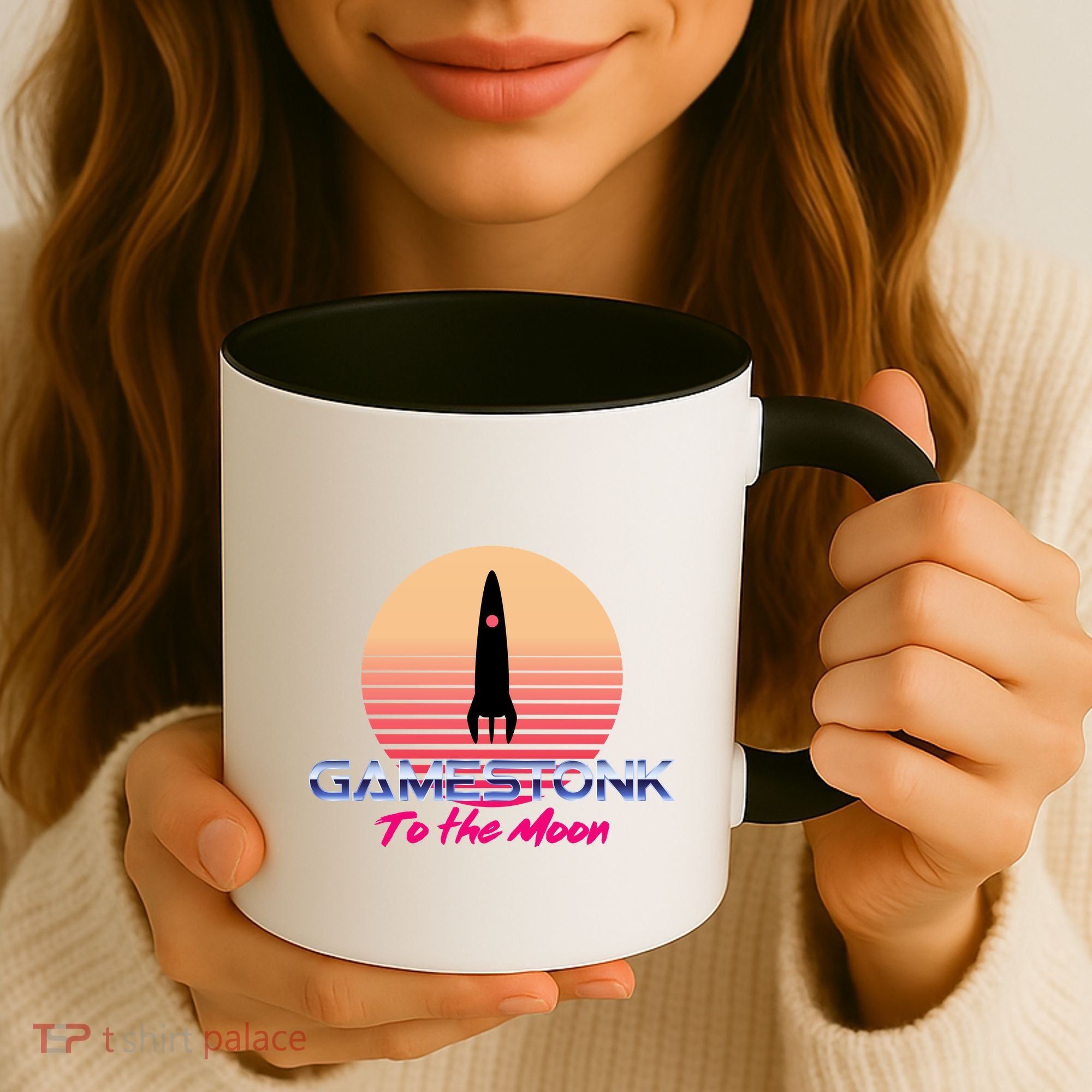 $GME Ticker Rocket Moon Gamestonk GME Gamestick Coffee Mug