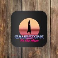 $GME Ticker Rocket Moon Gamestonk GME Gamestick Coaster thumb 0