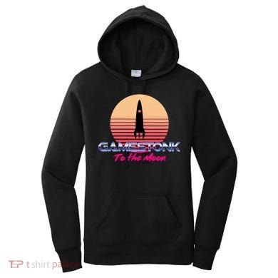 $GME Ticker Rocket Moon Gamestonk GME Gamestick Women's Hoodie