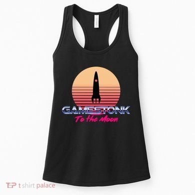 $GME Ticker Rocket Moon Gamestonk GME Gamestick Women's Tank Top