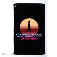 $GME Ticker Rocket Moon Gamestonk GME Gamestick Golf Towel thumb 0