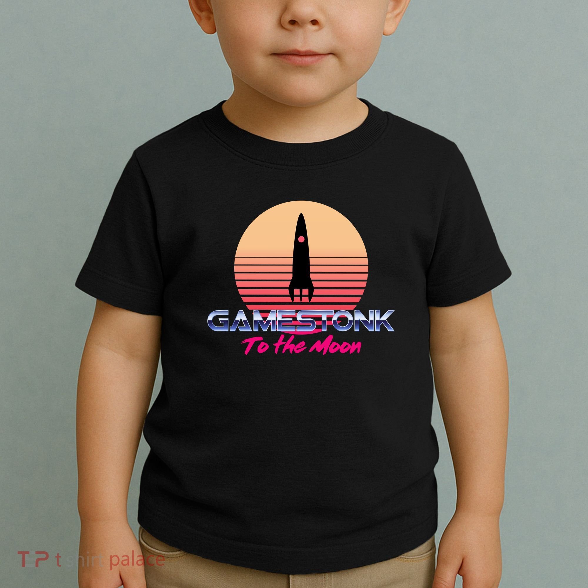 $GME Ticker Rocket Moon Gamestonk GME Gamestick Toddler T-Shirt