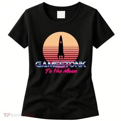 $GME Ticker Rocket Moon Gamestonk GME Gamestick Women's T-Shirt