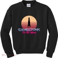 $GME Ticker Rocket Moon Gamestonk GME Gamestick Kids Sweatshirt thumb 0