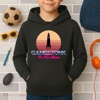 $GME Ticker Rocket Moon Gamestonk GME Gamestick Kids Hoodie thumb 2