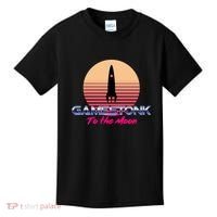 $GME Ticker Rocket Moon Gamestonk GME Gamestick Kids T-Shirt thumb 0