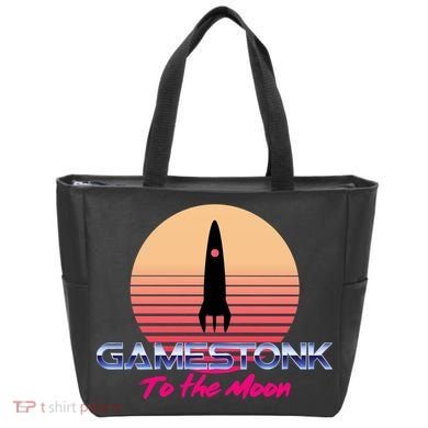 $GME Ticker Rocket Moon Gamestonk GME Gamestick Tote Bag