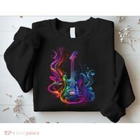 Guitar Musician Electric Guitars Player Gifts Black Sweatshirt thumb 2