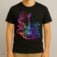 Guitar Musician Electric Guitars Player Gifts Black T-Shirt thumb 3