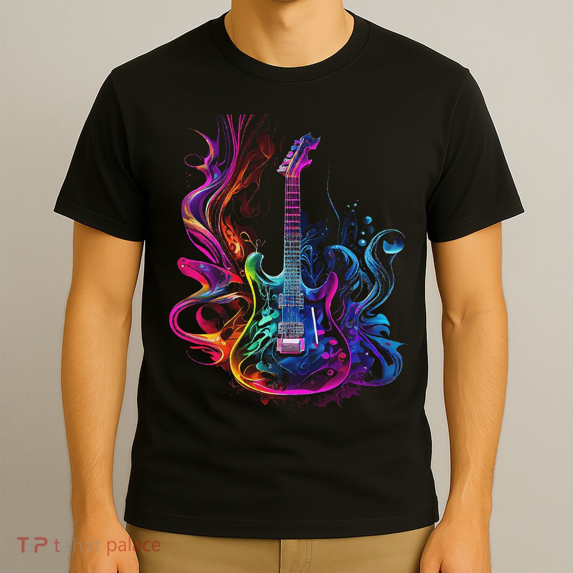 Guitar Musician Electric Guitars Player Gifts Black T-Shirt