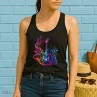 Guitar Musician Electric Guitars Player Gifts Black Women's Tank Top thumb 2