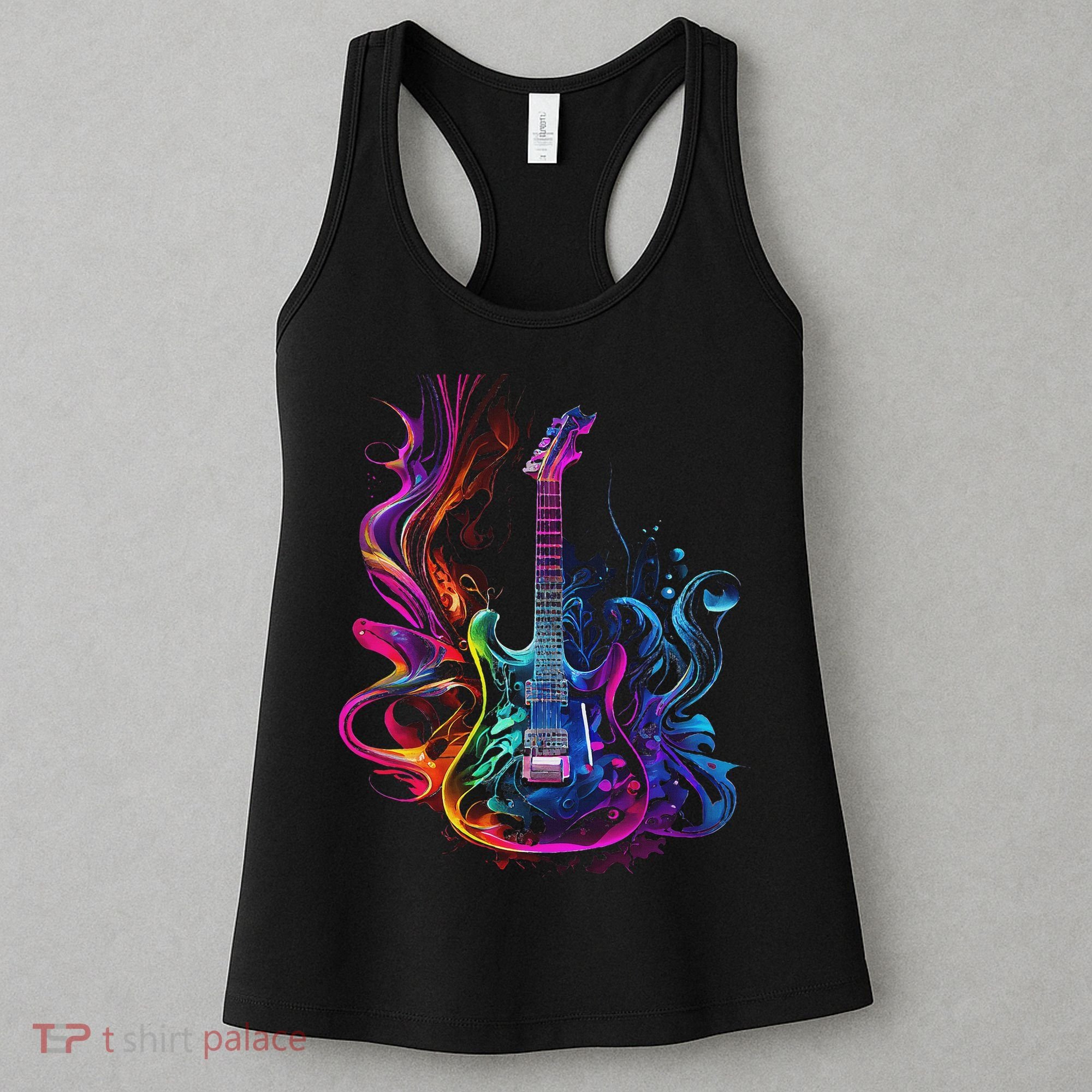 Guitar Musician Electric Guitars Player Gifts Black Women's Tank Top
