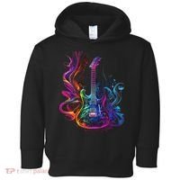 Guitar Musician Electric Guitars Player Gifts Black Toddler Hoodie thumb 0