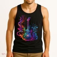 Guitar Musician Electric Guitars Player Gifts Black Tank Top thumb 3